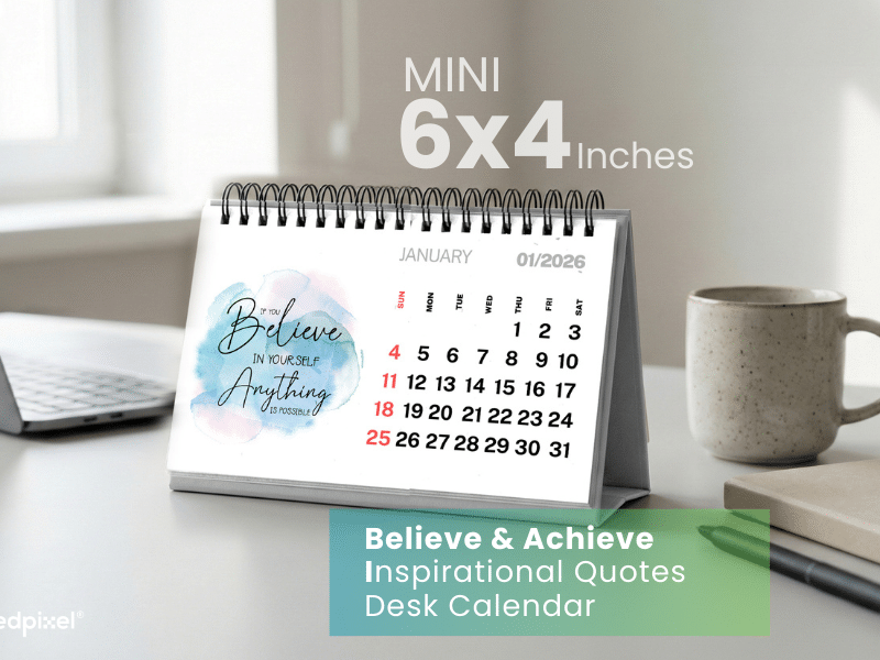 6x4 Mini Theme Calendar | 2026 Desktop Calendar
