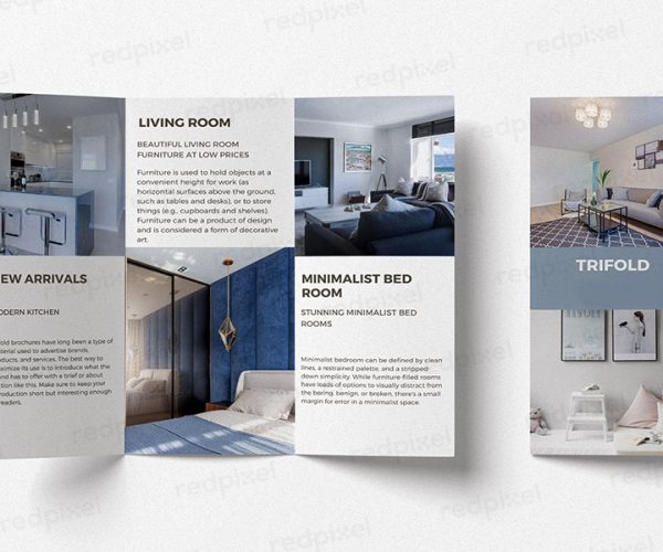 Redpixel tri fold brochure printing DL small size